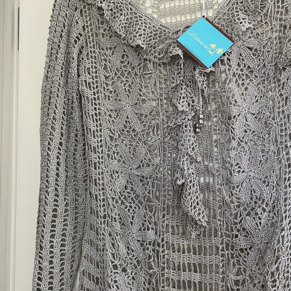Letarte Silver crochet top - Picture 3 of 5